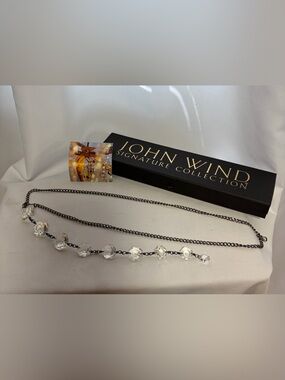 NEW JOHN WIND SIGNATURE COLLECTION At The  Plaza Crystal Chandelier Necklace